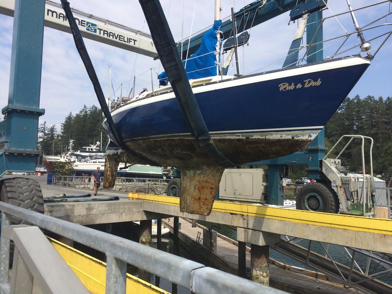 Rub a Dub hauled by travelift high